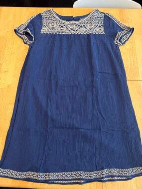Women’s' Blue Embroidered lucky brand Dress